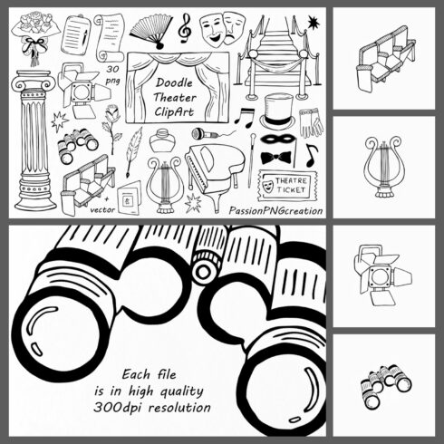 Doodle Theater Clipart.