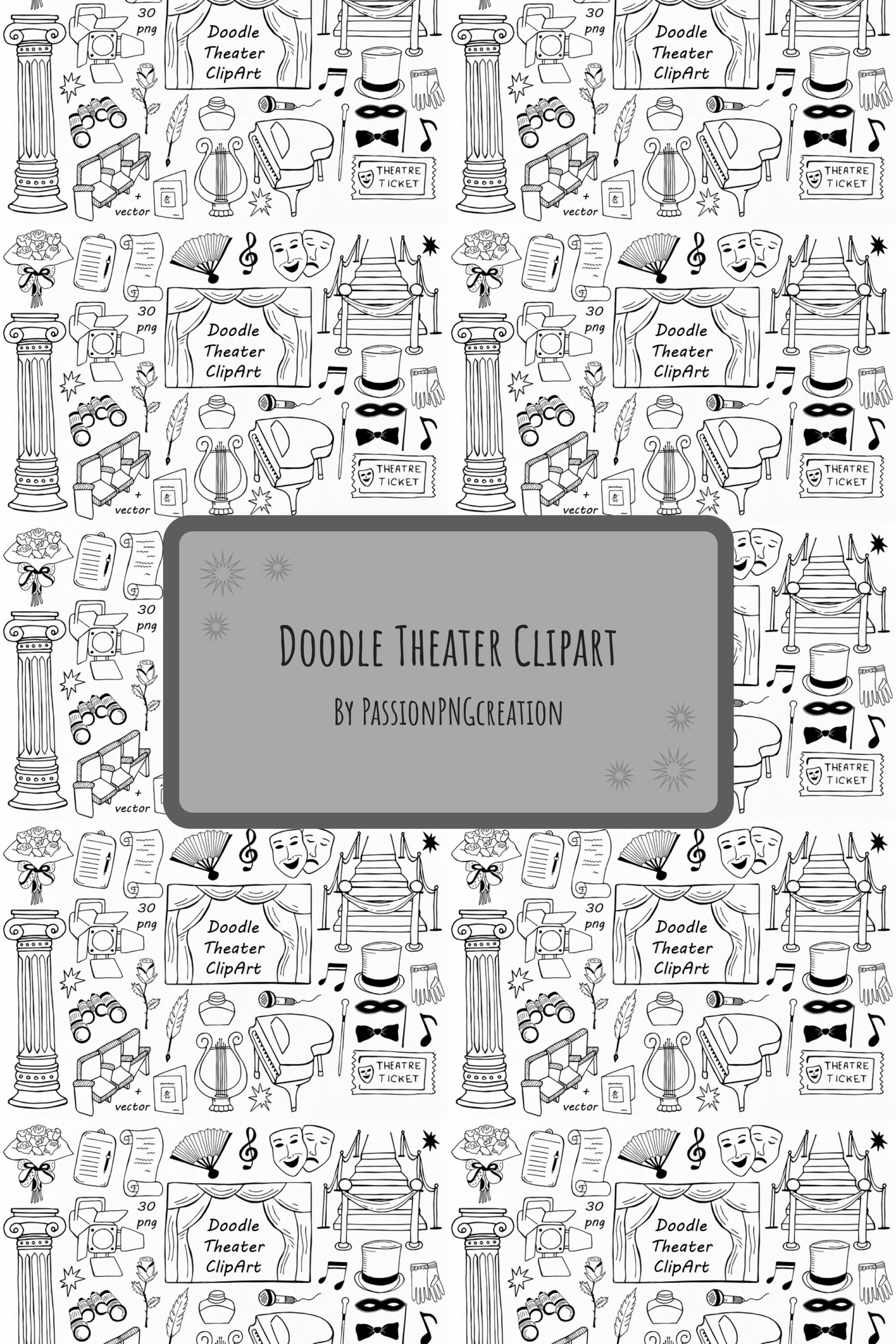 doodle theater clipart 03