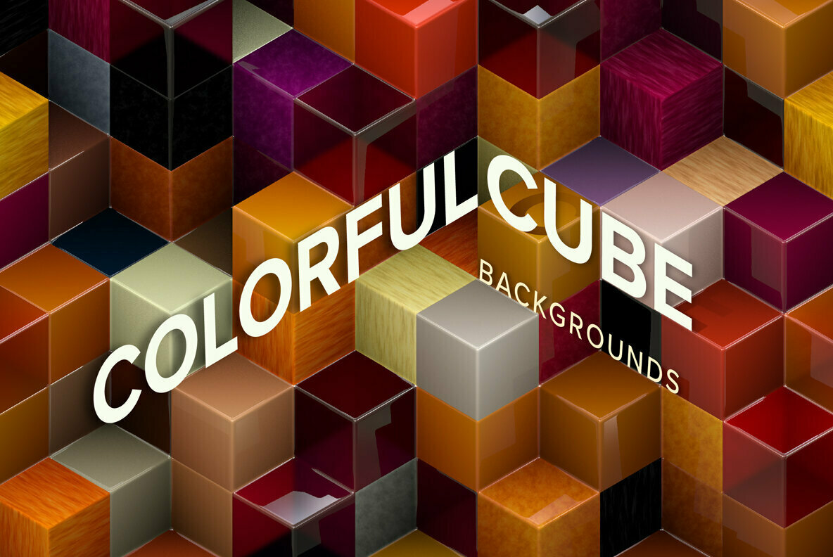 Colorful Cube Backgrounds facebook image.