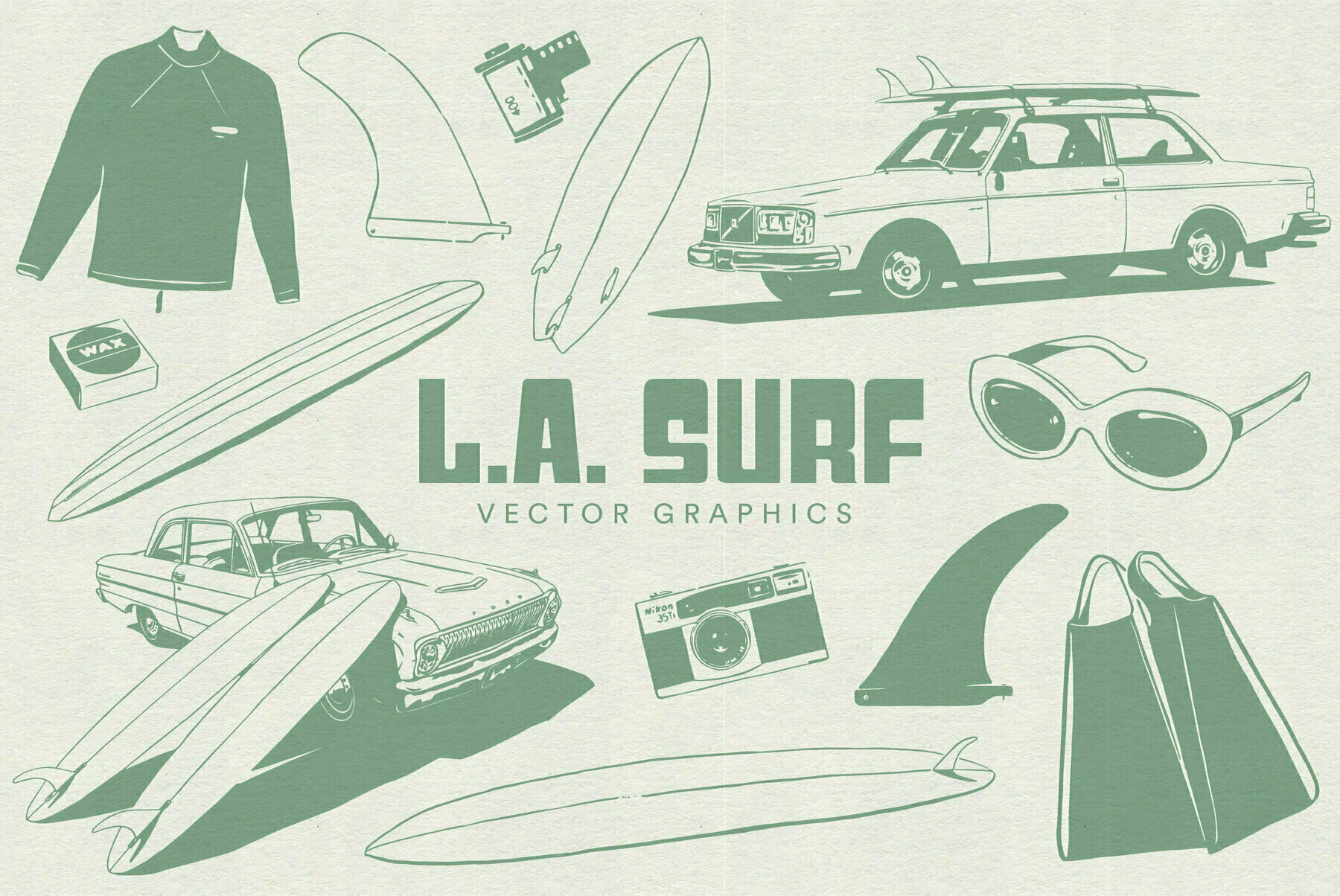 Green surf collection.