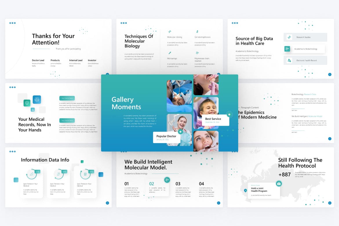 This is a cool template that would be a great solution for a medical business plan.