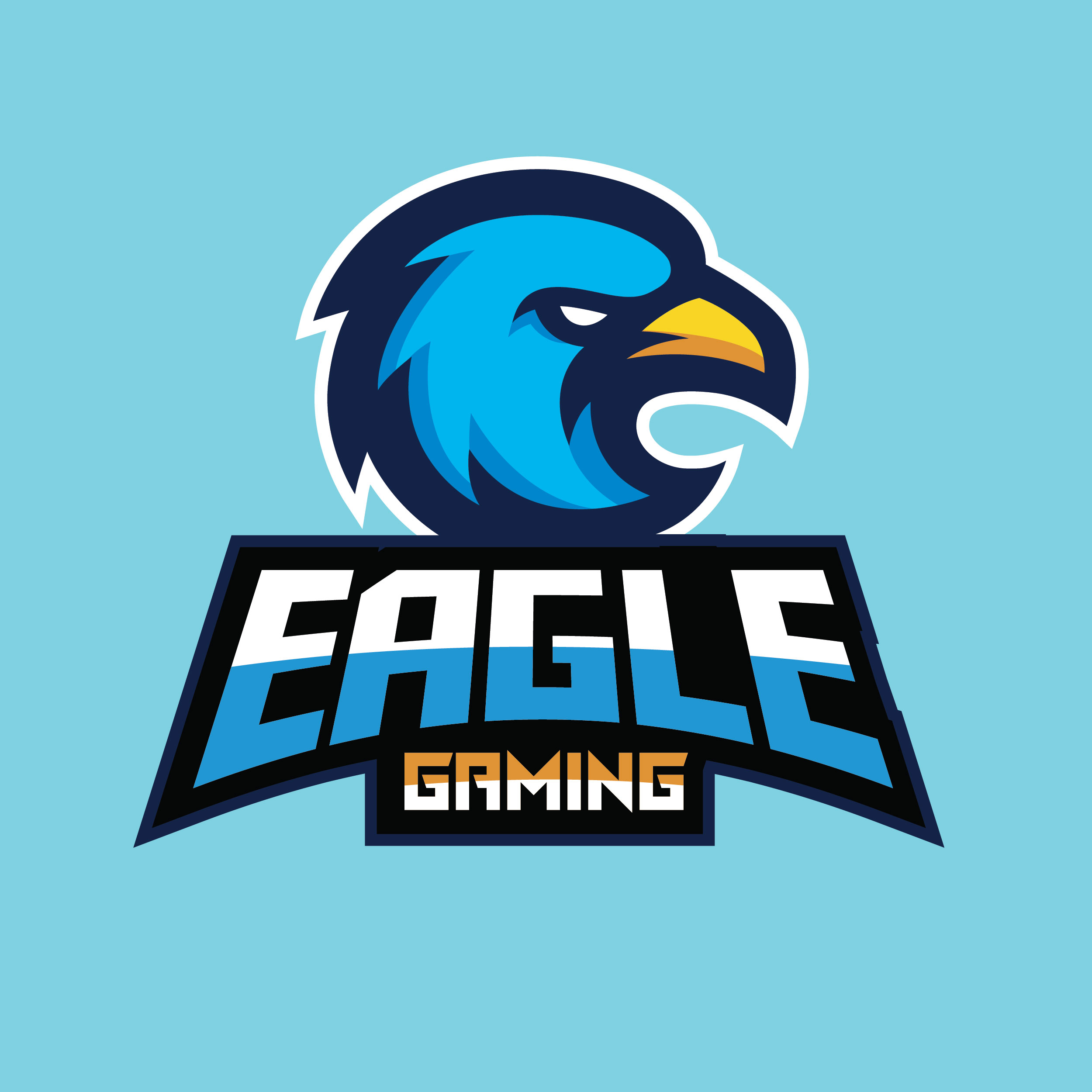 Blue Eagle E Sports Logo Gaming Mascot Graphic by depadepi · Creative  Fabrica