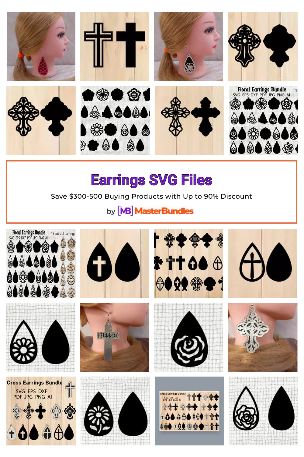 Earrings SVG Files for pinterest.