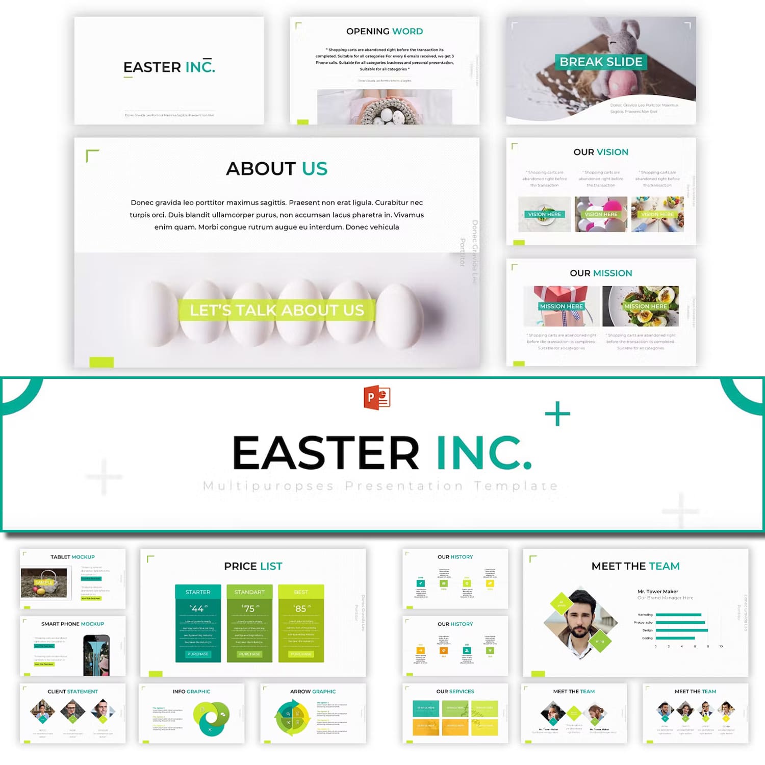 Easter inc powerpoint template from SlideFactory.