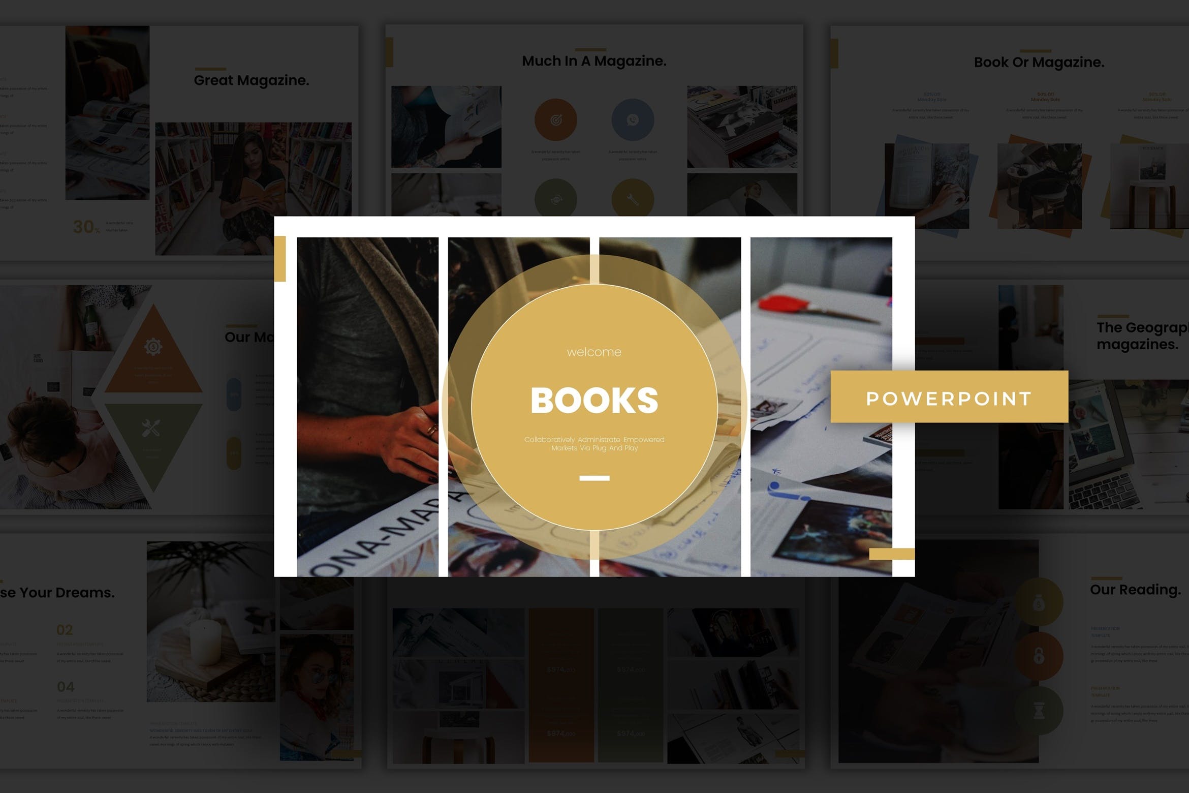 Cover image of Books - Powerpoint Template.