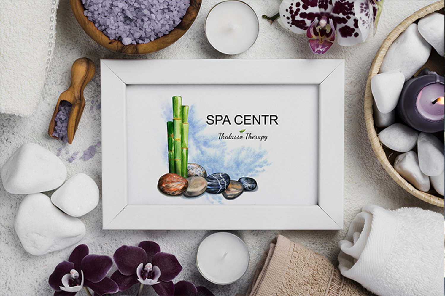 Photo frame for your spa center.