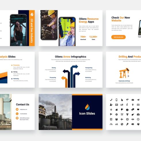 Oilens - Oil & Gas Industry Powerpoint Template | Master Bundles