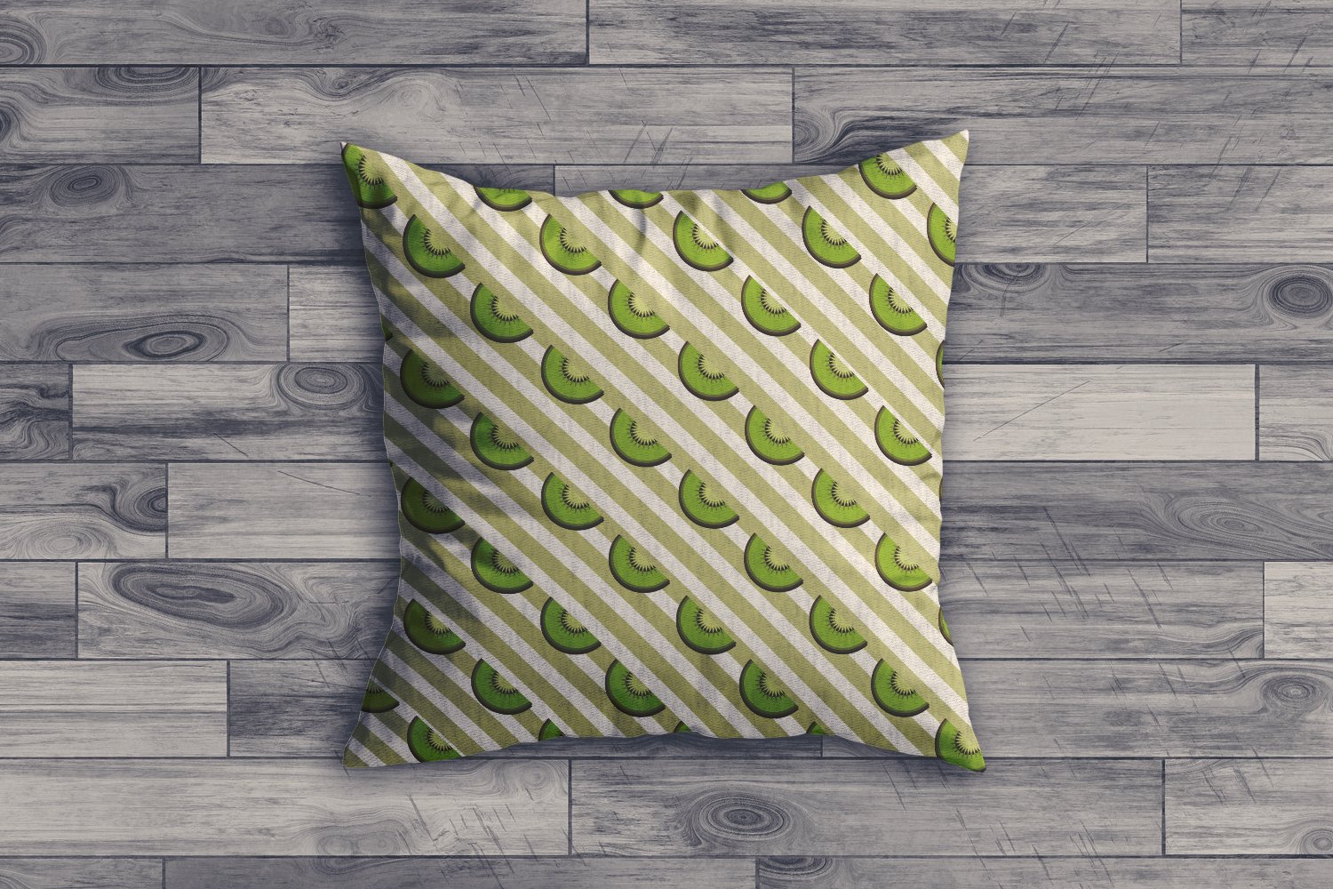 Small decorate pillow with the kiwi half.