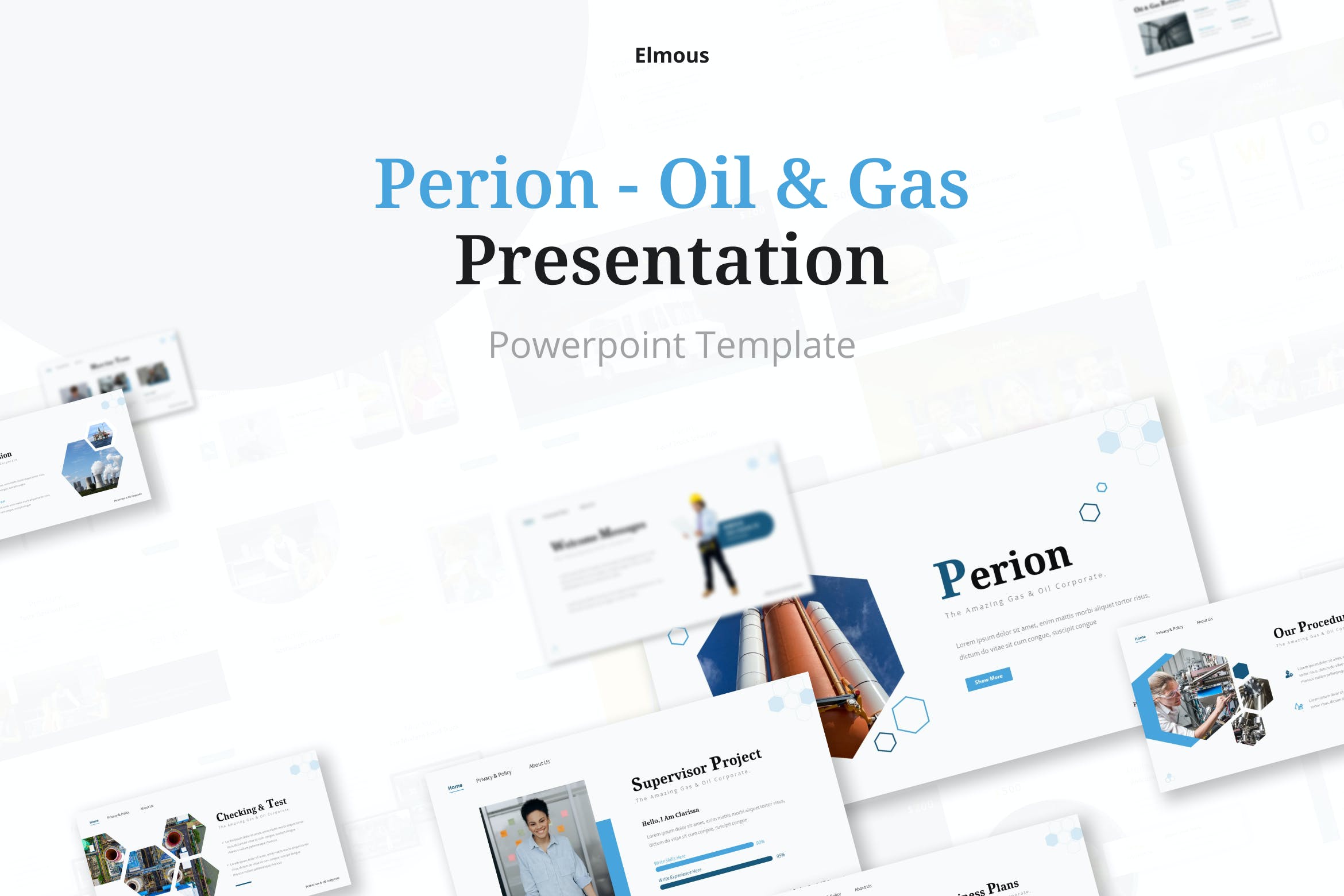 Cover image of Perion Gas & Oil Powerpoint Presentation Template.