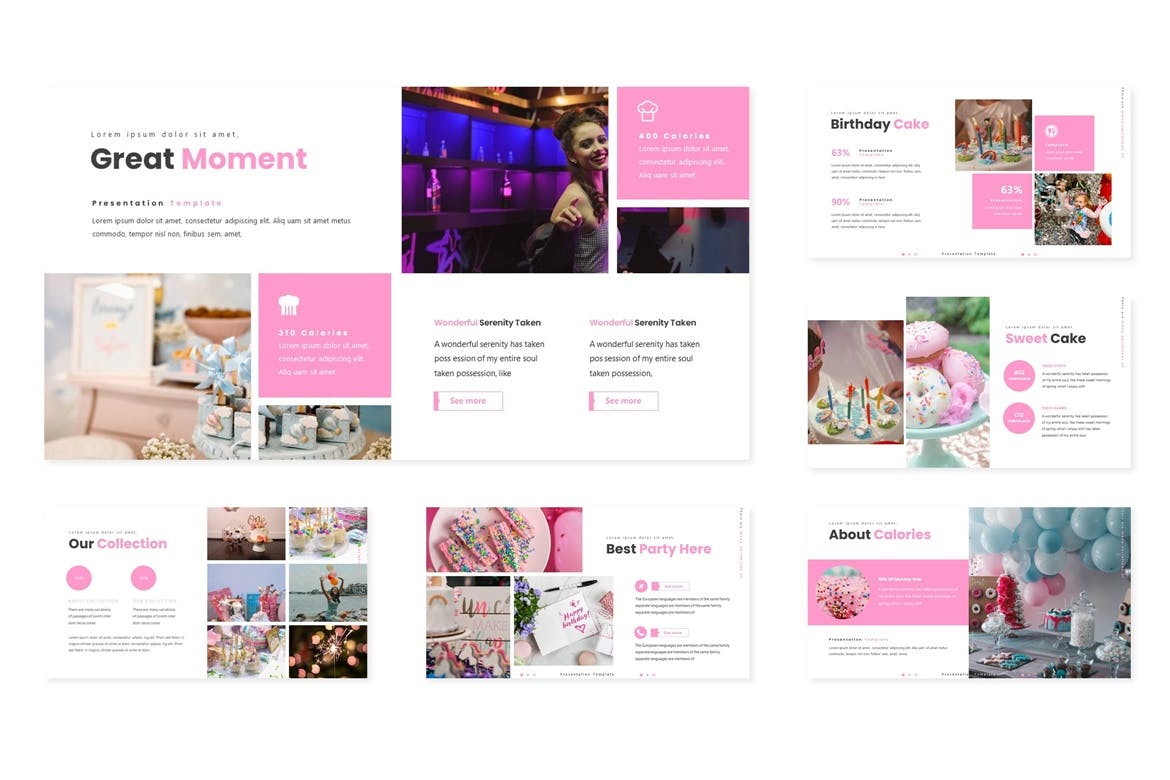 There are a lot of pink elements.