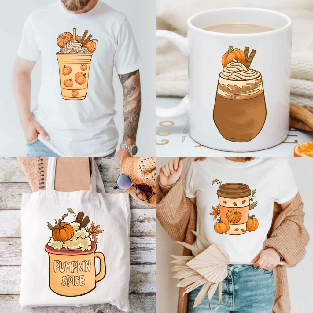 Fall Coffee PNG Sublimation, Pumpkin Spice Latte PNG Bundle - MasterBundles