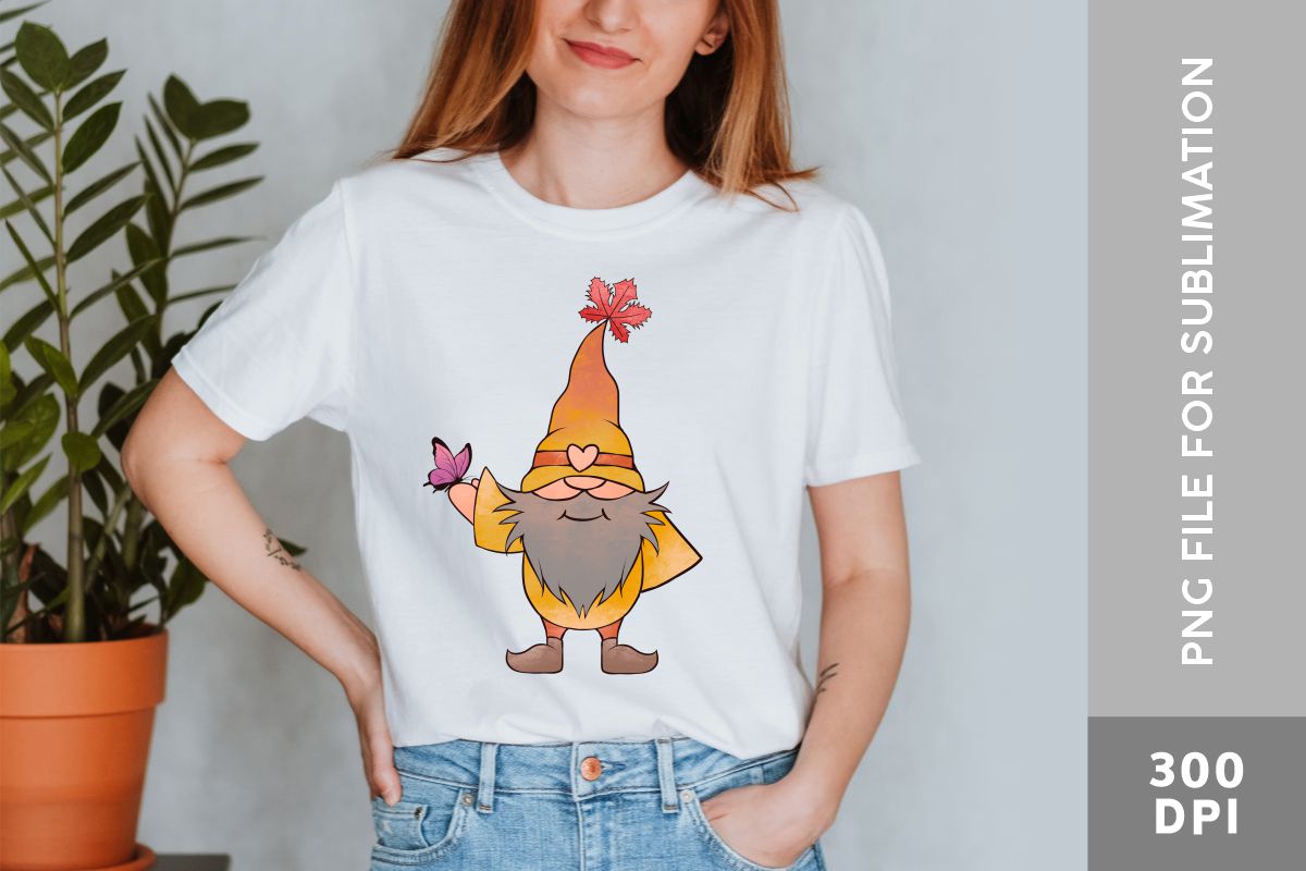 Fall Gnome PNG Clipart Bundle for clothes print.
