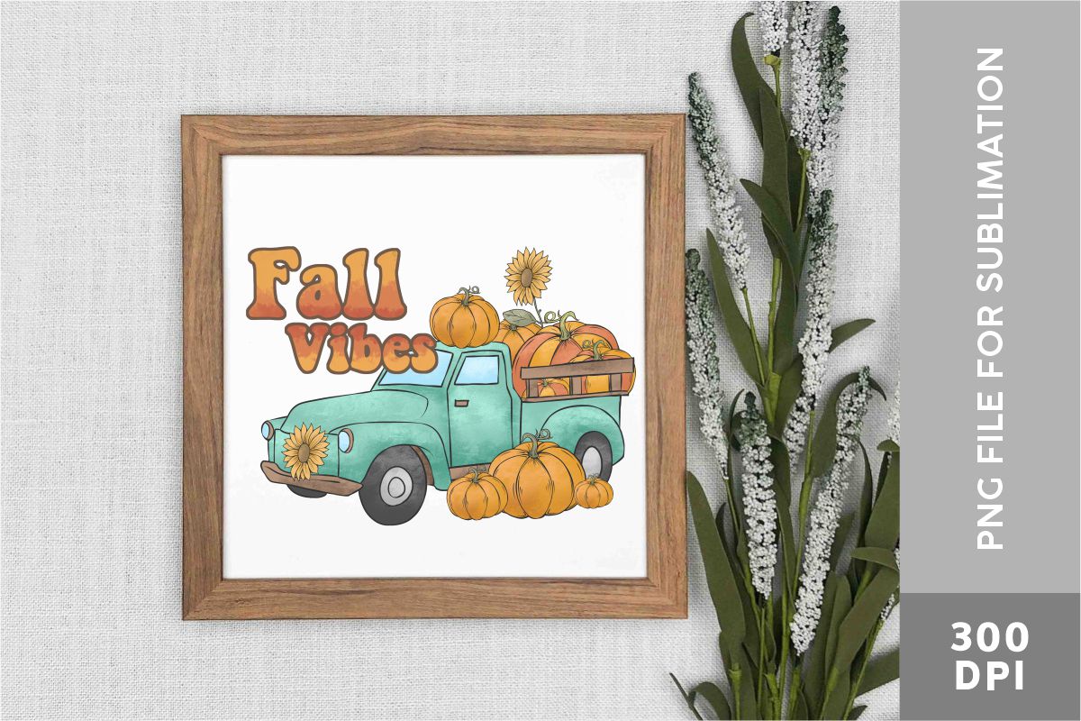 Fall Truck PNG Sublimation Bundle, fall vibes.