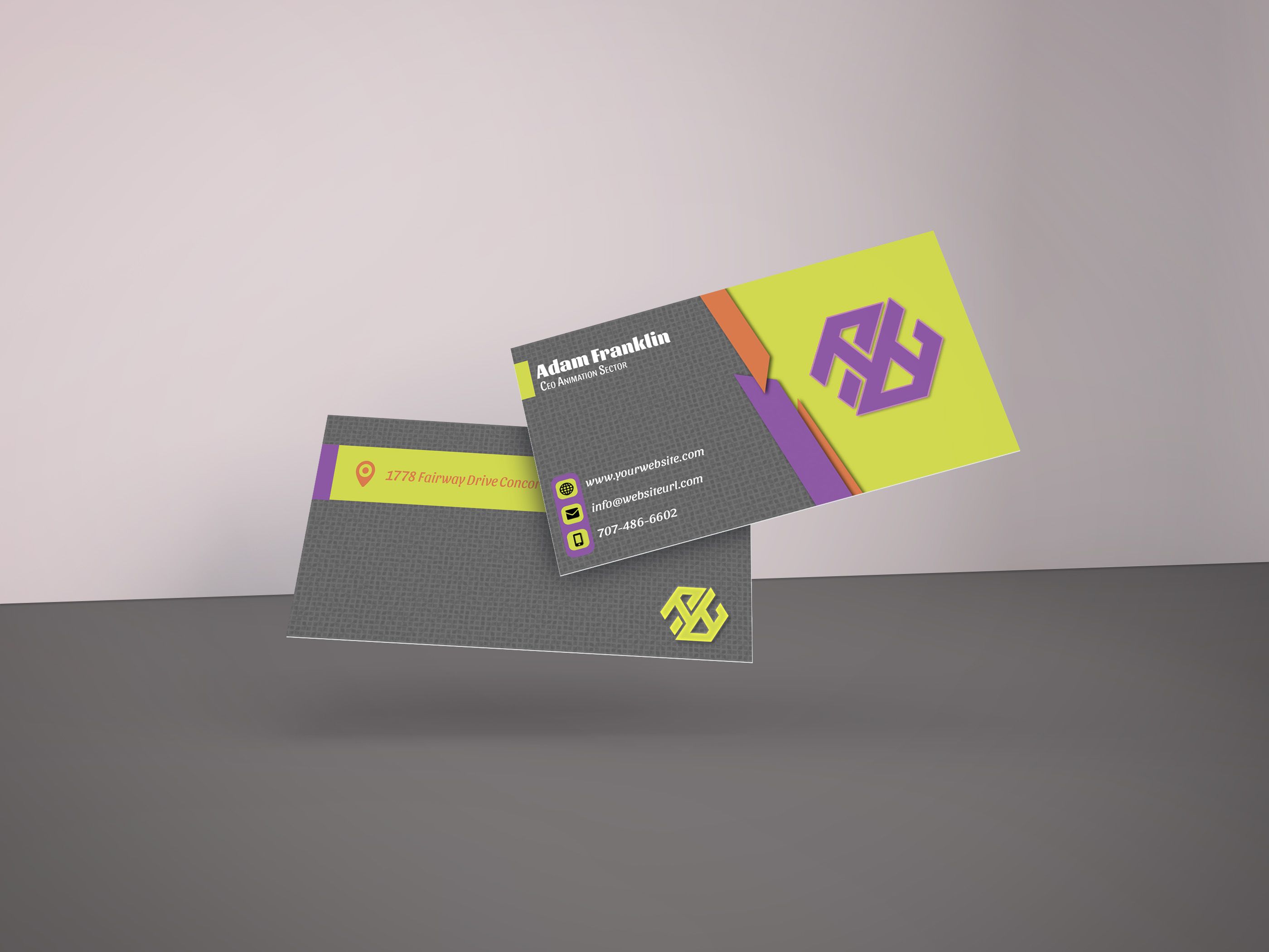 Minimal Creative Business Card Template Example.