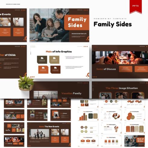 Familly sides powerpoint template - main image preview.