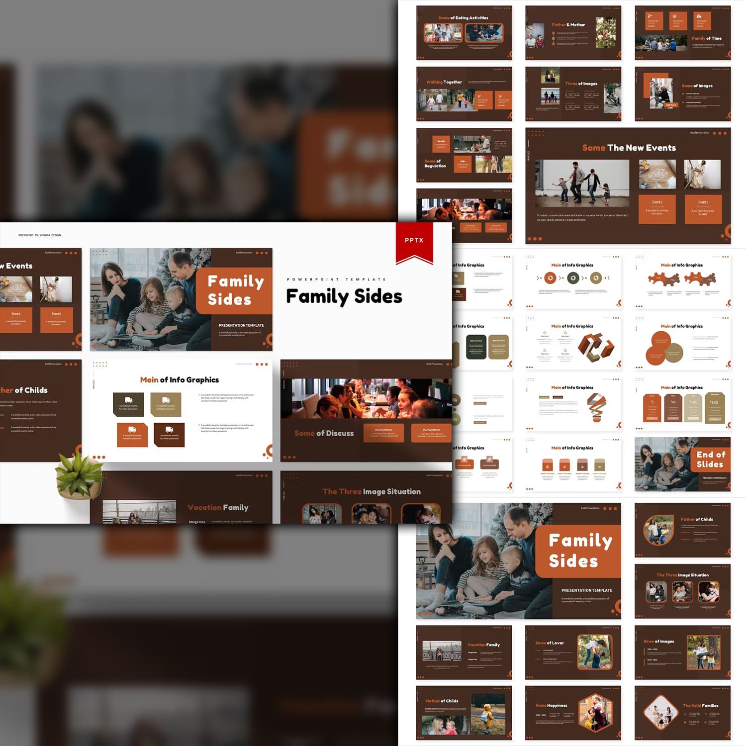 Familly sides powerpoint template from Vunira.