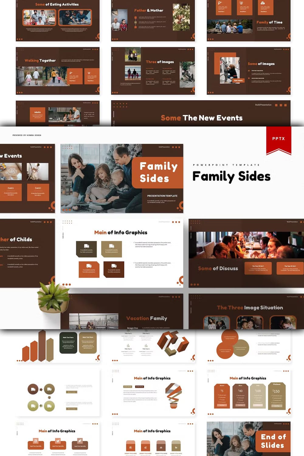 Familly sides powerpoint template - pinterest image preview.