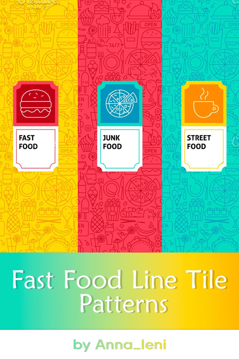 fast food line tile patterns pinterest