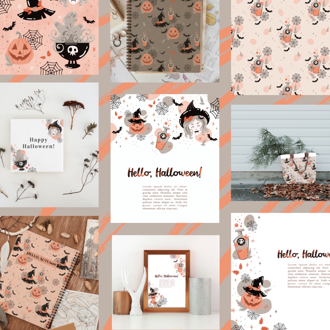 Hello, Halloween! 25 Design Elements PNG, JPEG preview image.