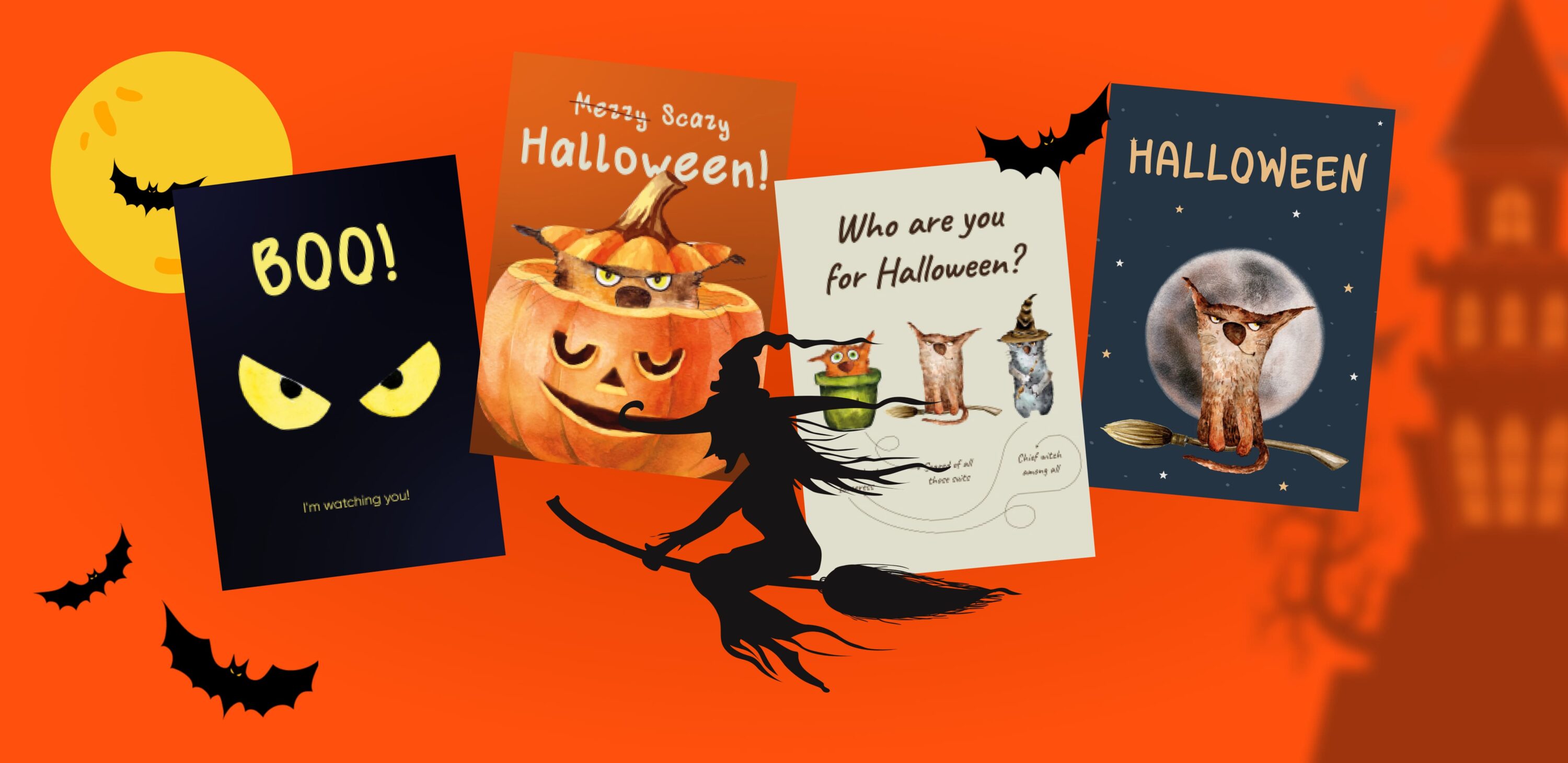Make a Cute Halloween Card in 10 Minutes in Illustrator: Step-by-Step Tutorial + Video Example.