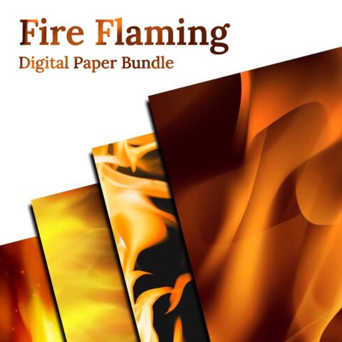 Fire Flaming Digital Paper Bundle Best Bundle - main image preview.