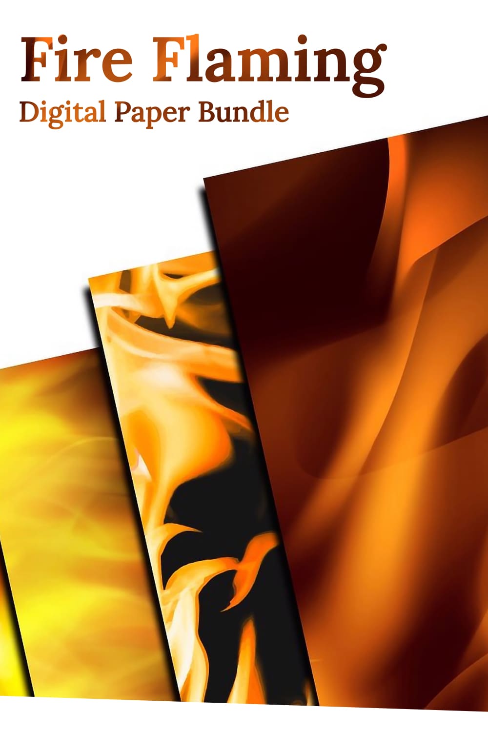 Fire Flaming Digital Paper Bundle Best Bundle - pinterest image preview.