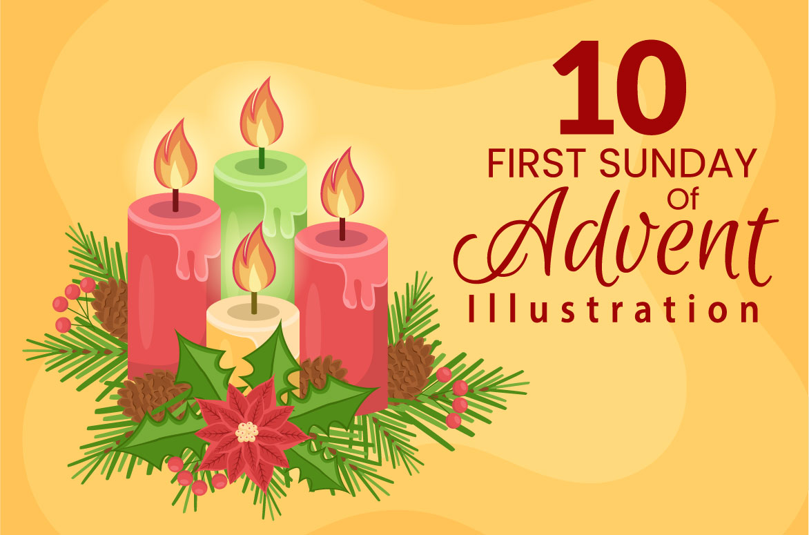 10 First Sunday of Advent Illustration facebook image.