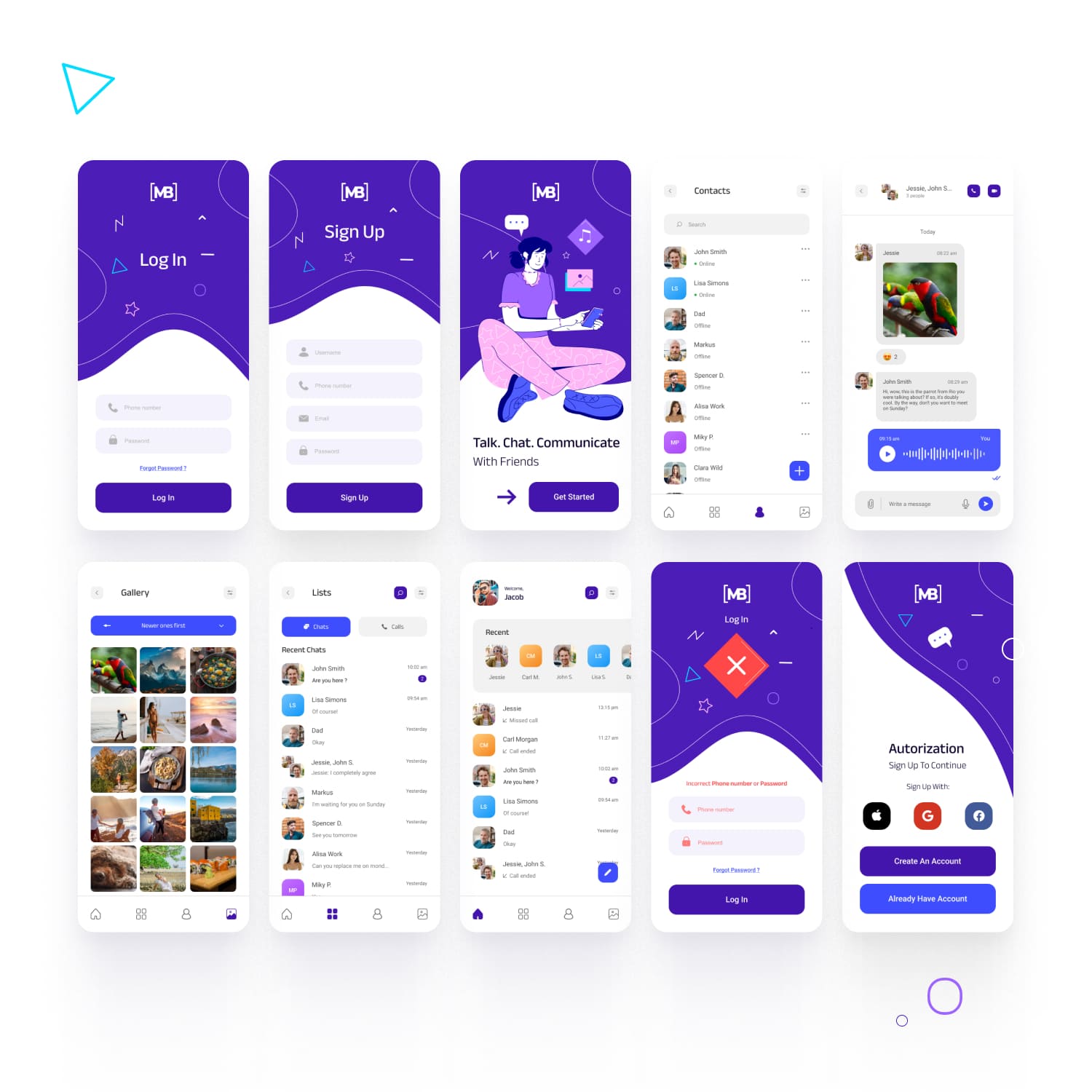 simple chat web app ui cover.