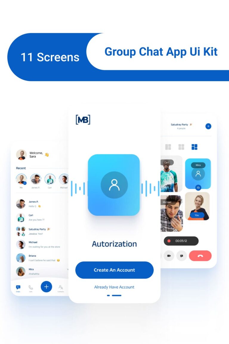 Group Chat App Ui Kit – Masterbundles