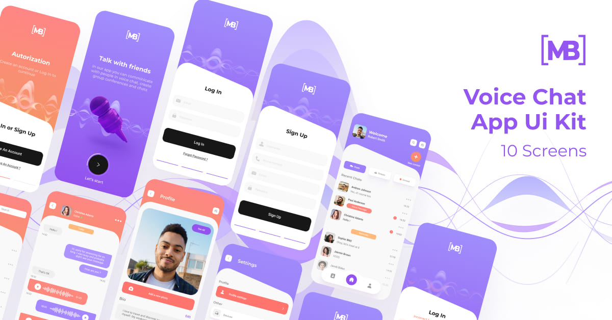 Voice Chat App UI – MasterBundles