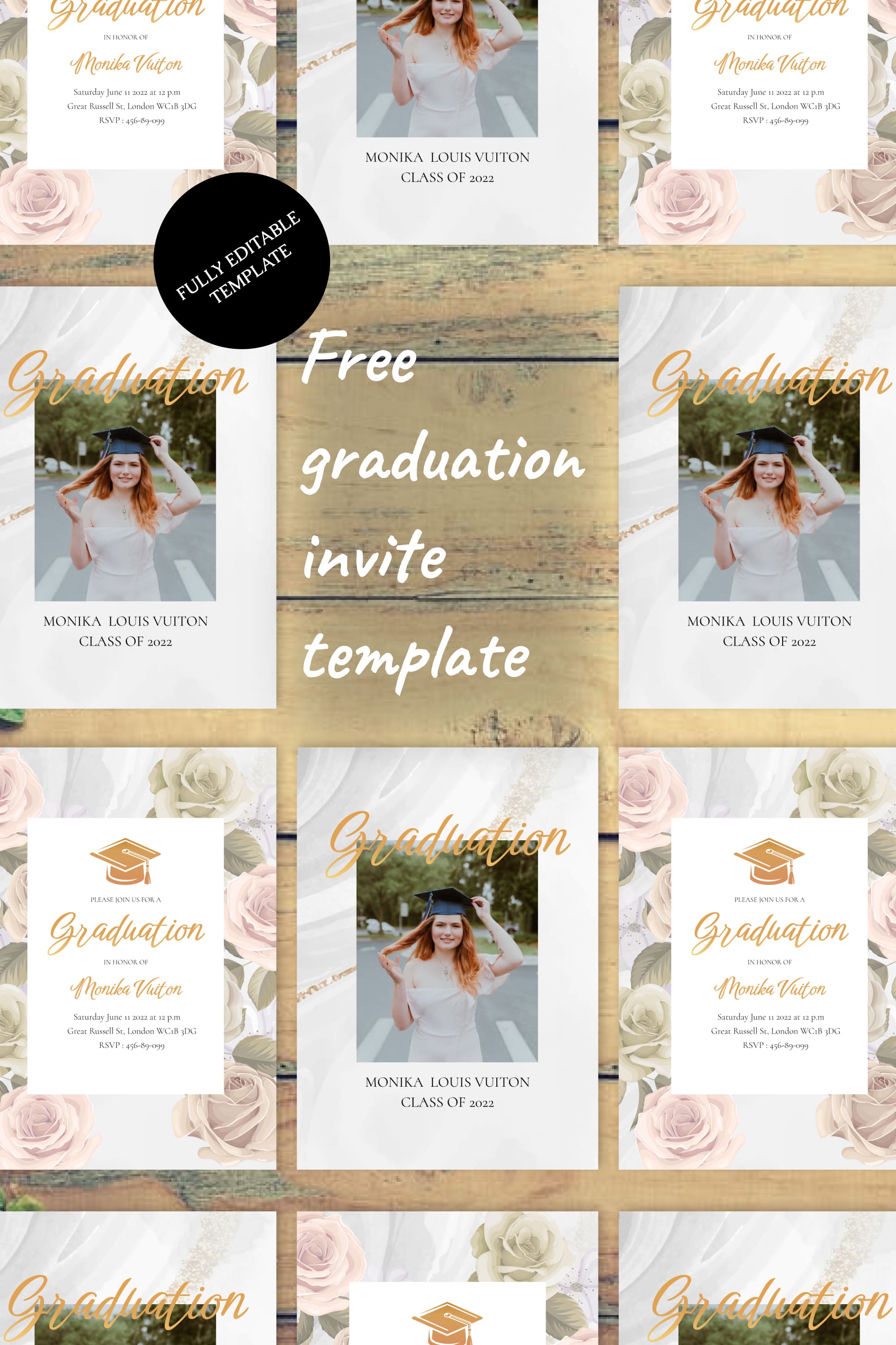 free graduation invite template pinterest