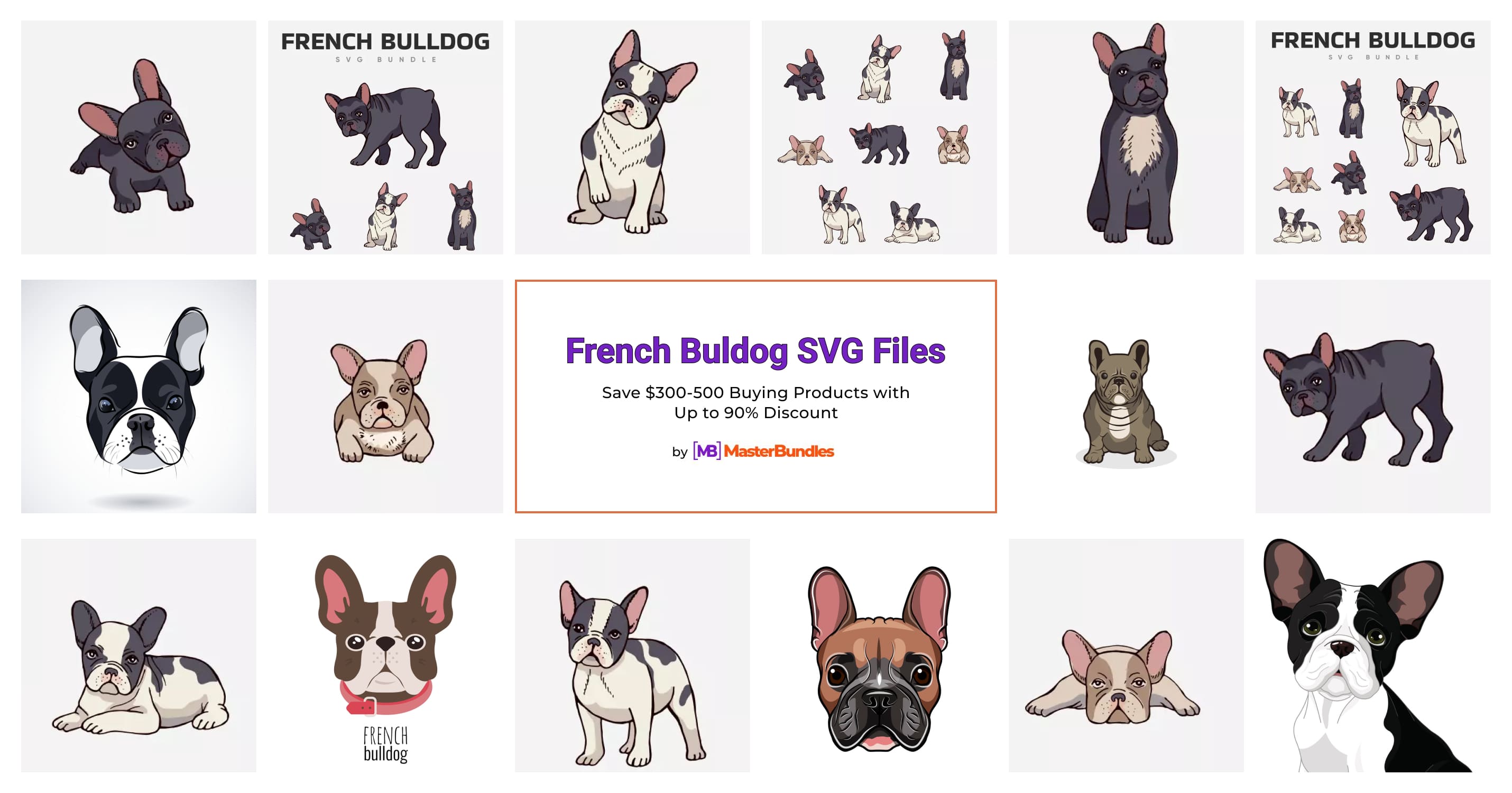 20+ French Buldog SVG Files for 2023 - MasterBundles