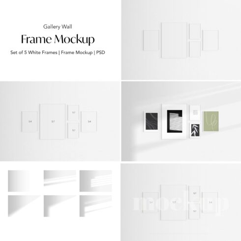 Gallery Wall Frame Mockup | Set of 5.