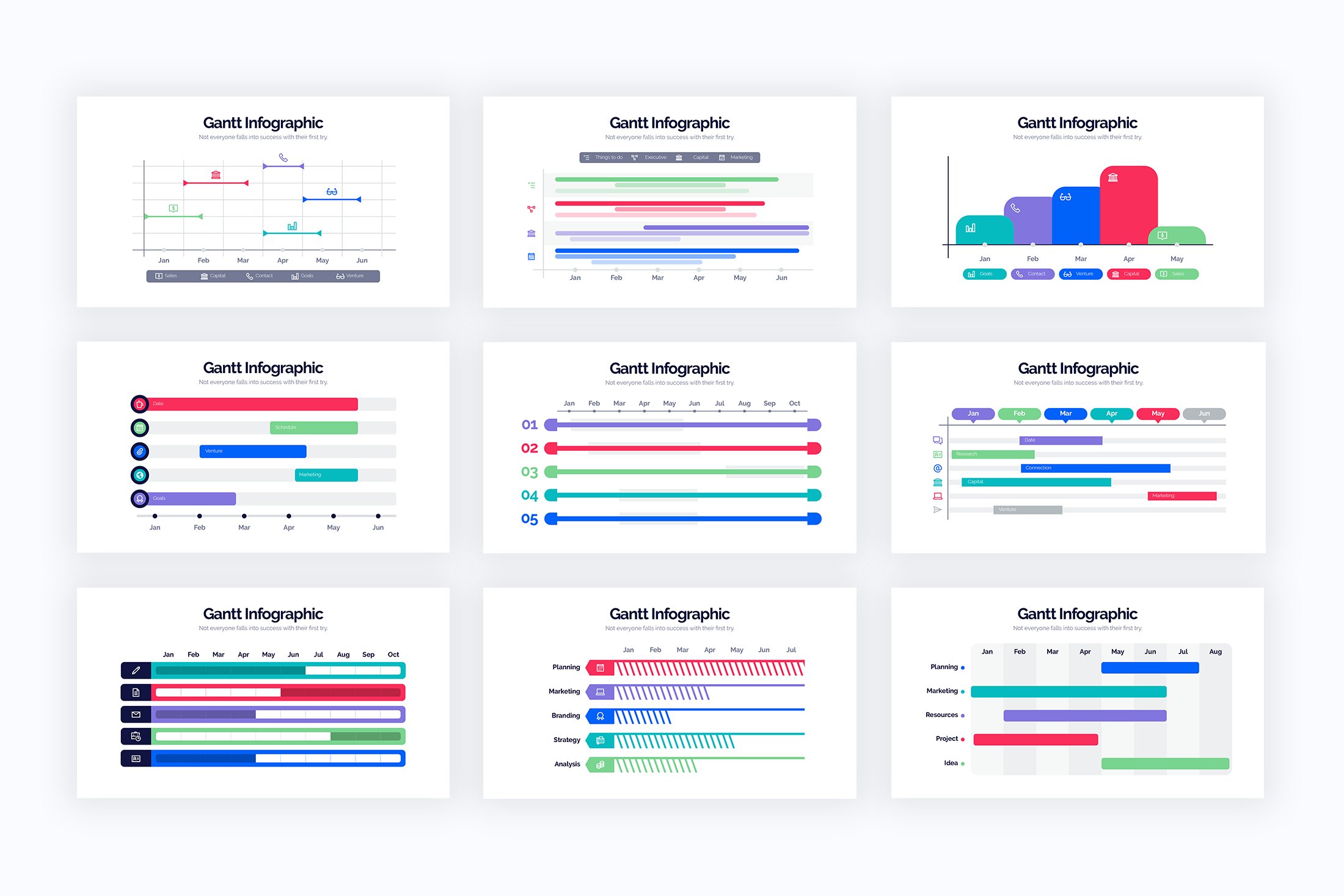 Colorful infographics for modern presentations.