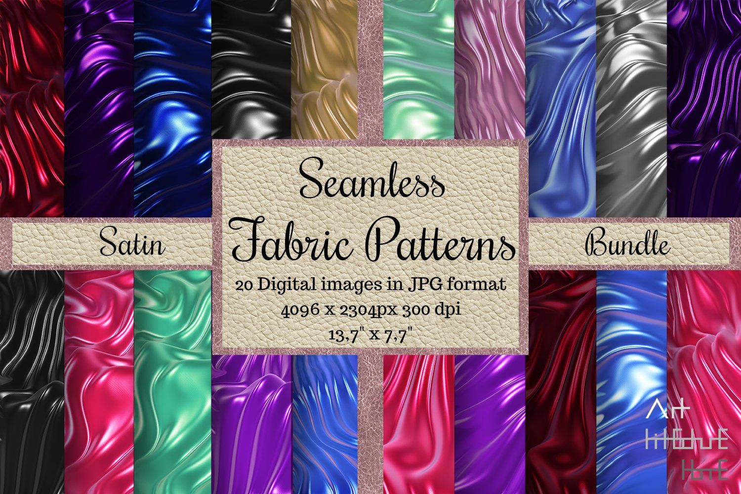 Cover image of Seamless Fabric Patterns Satin Pack.