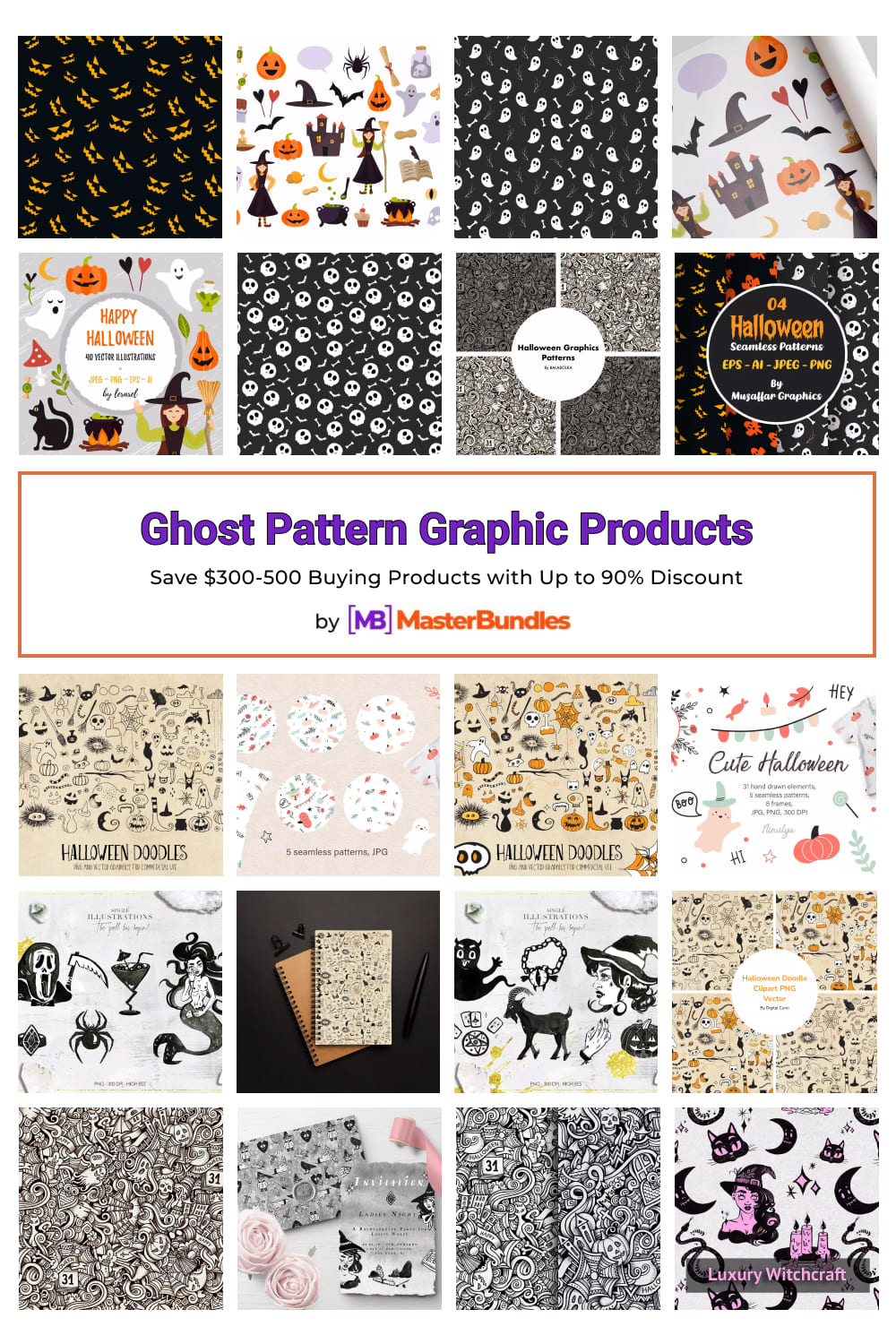 Ghost Pattern Graphic Products for Pinterest.