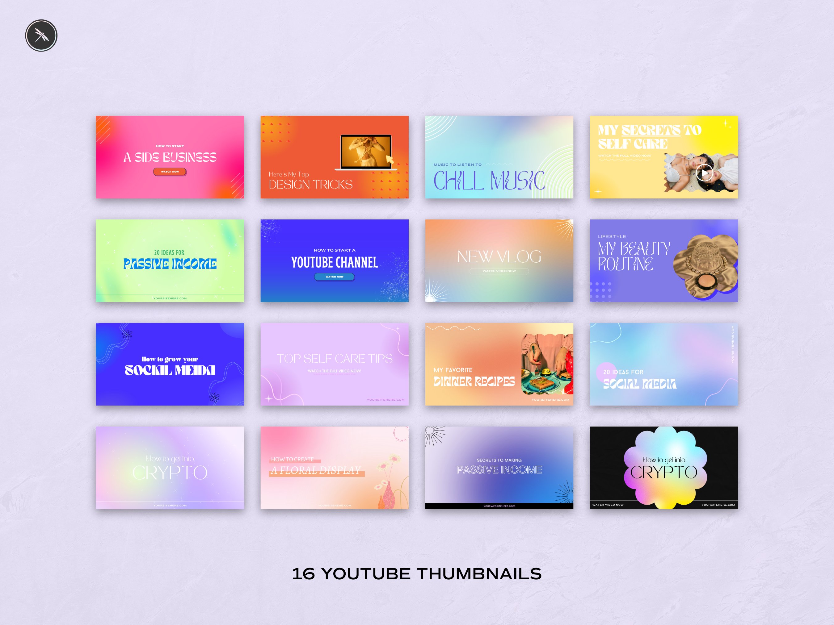 Big colorful template for your youtube.