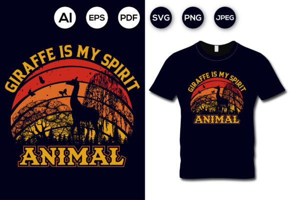 giraffe is my spirit animal tshirt graphics 10444661 1 1 580x400 1