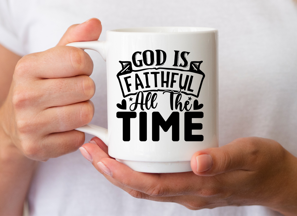 Christian SVG Design Bundle, god is faithful all the time design.