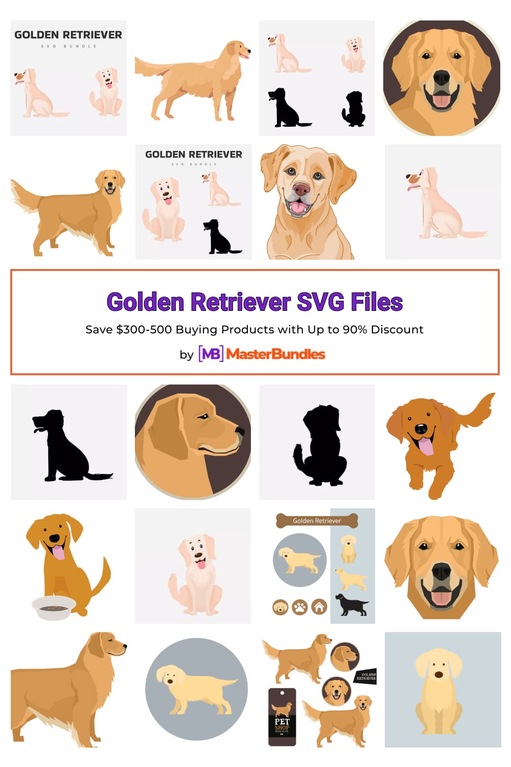 Golden Retriever SVG Files for pinterest.