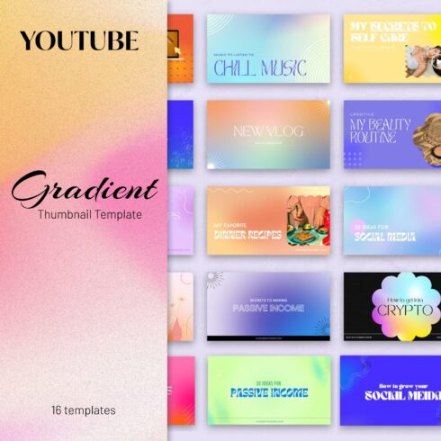 Gradient Youtube Thumbnail Template.