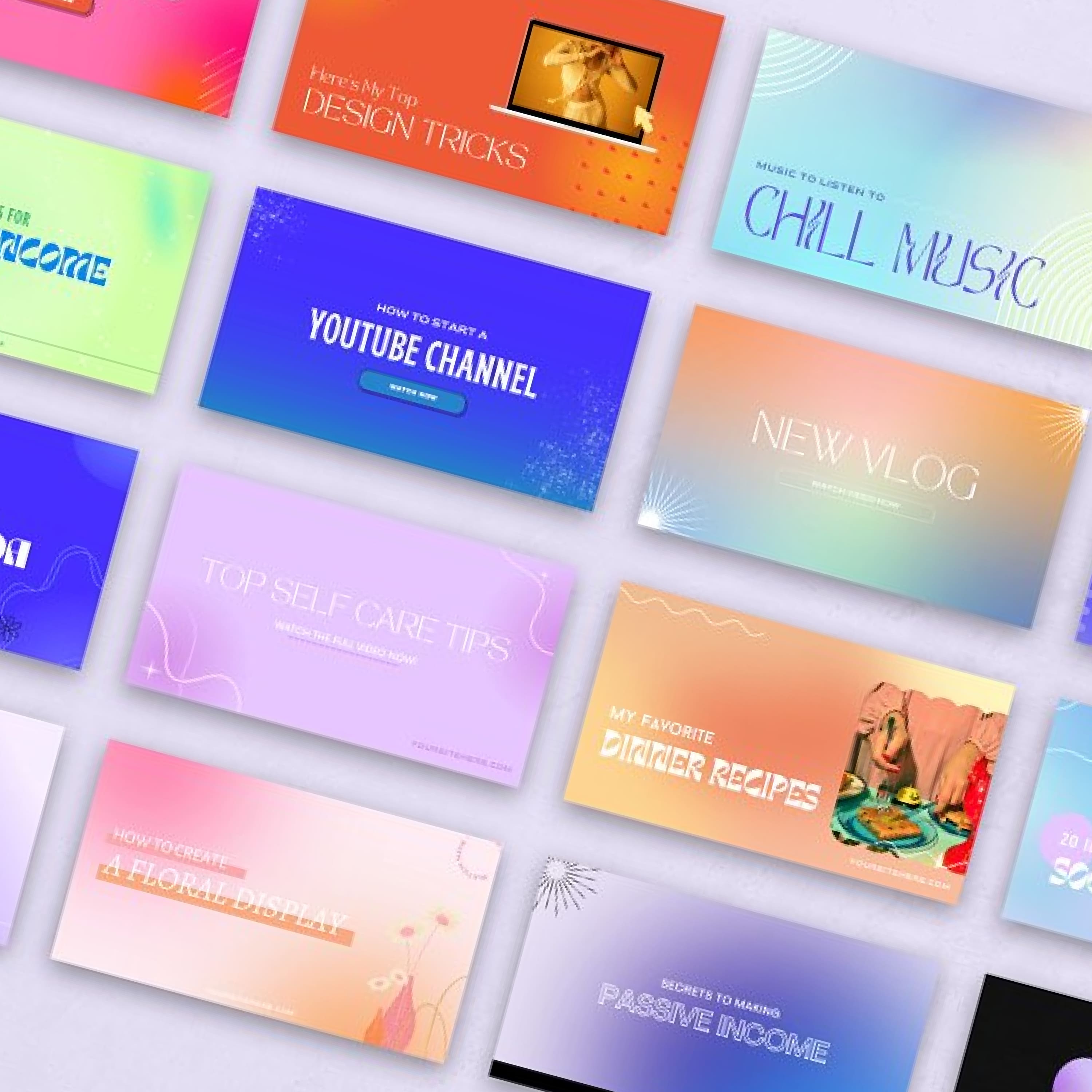 Gradient Youtube Thumbnail Template cover.