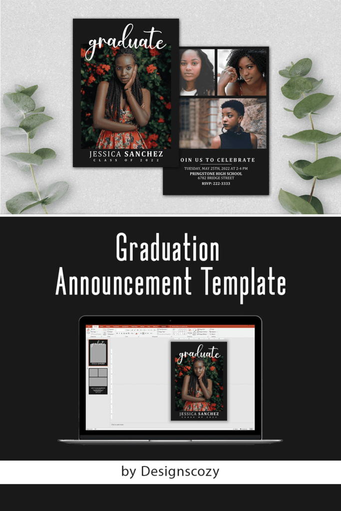 Graduation Announcement Card Template MasterBundles Graduation Announcement Card Template MasterBundles