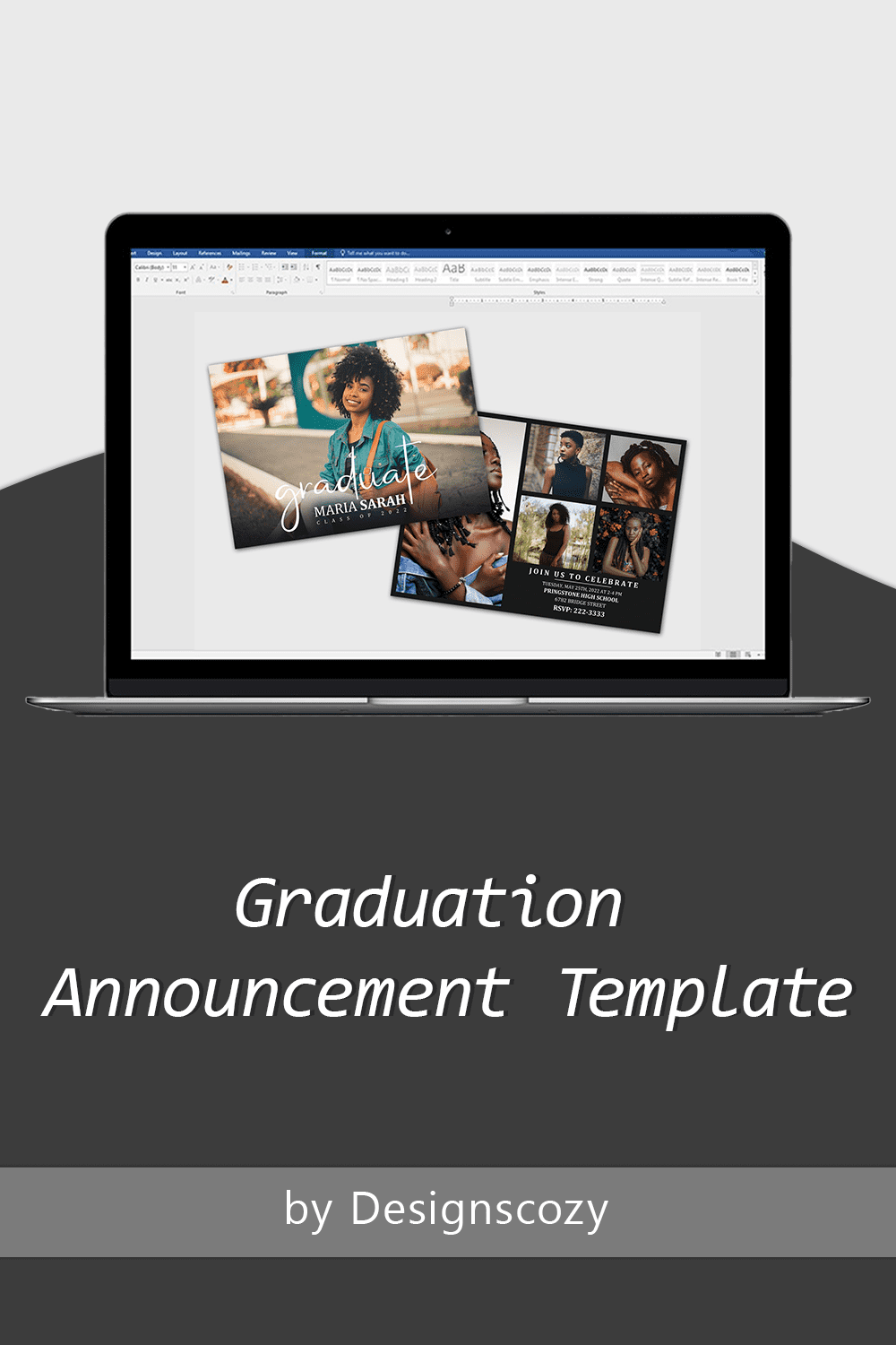 graduation announcement template 8 pinterest