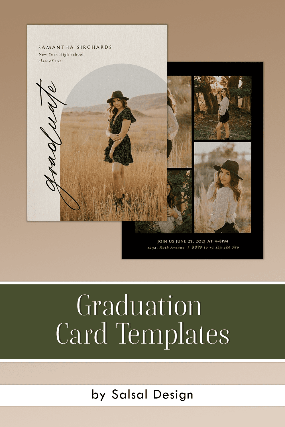 graduation card templates pinterest