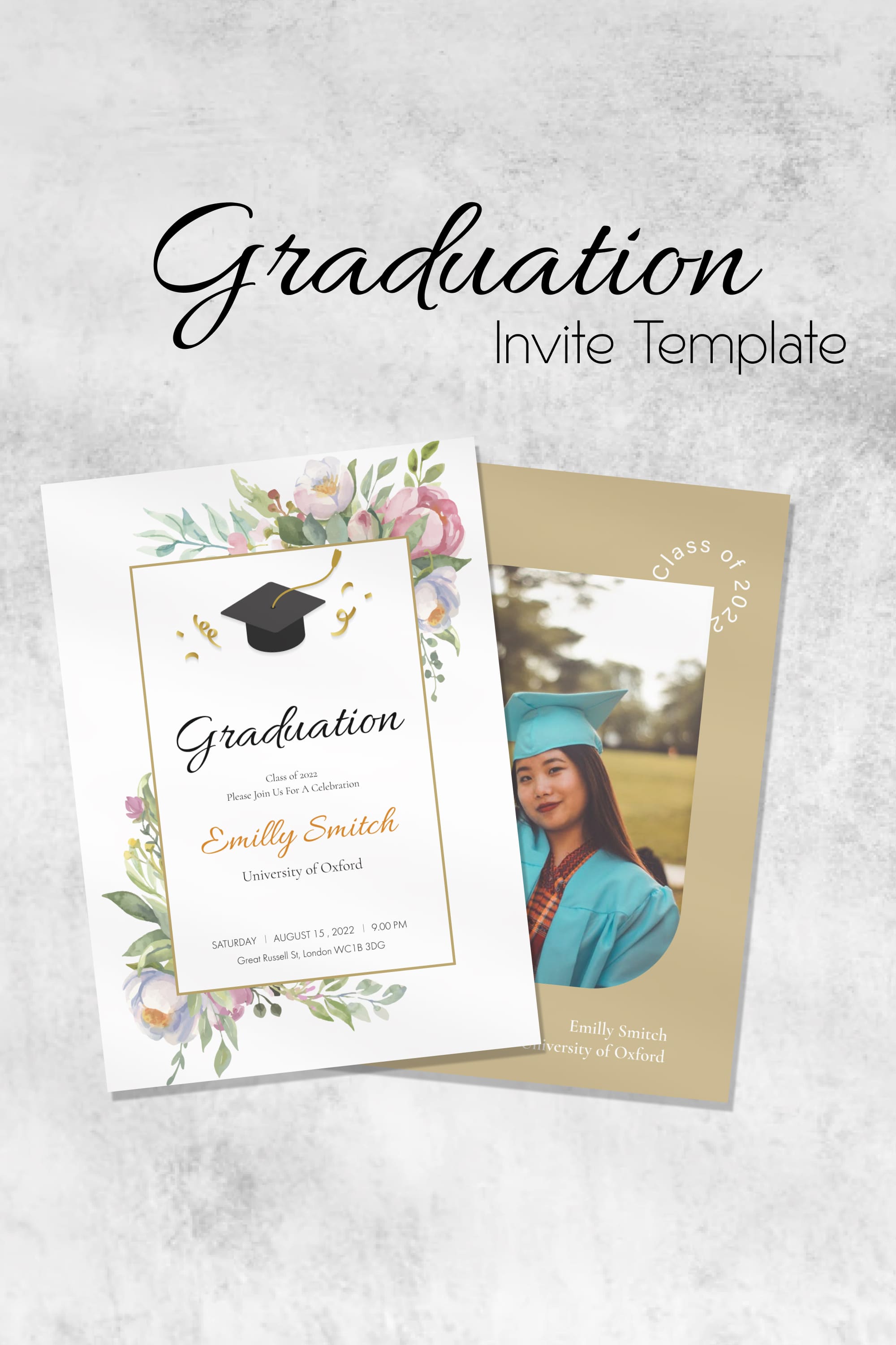 graduation invite template pinterest
