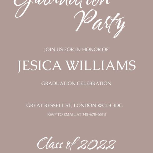 Graduation Party Invite Template   MasterBundles