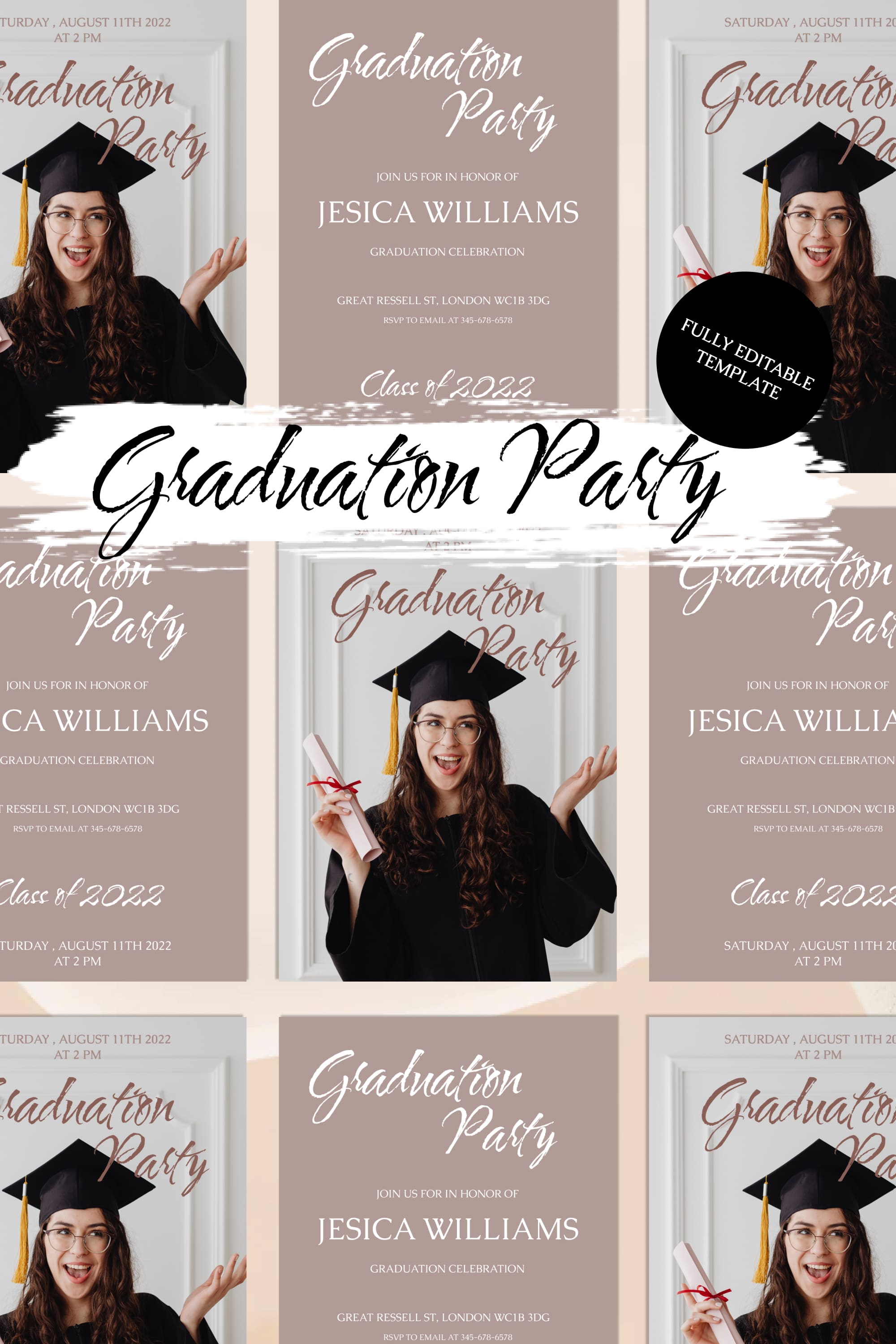 graduation party invite template pinterest