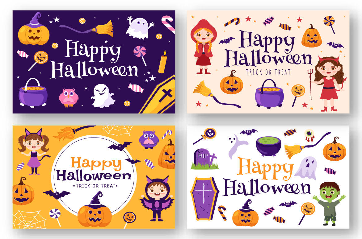 20 Happy Halloween Illustration Examples.