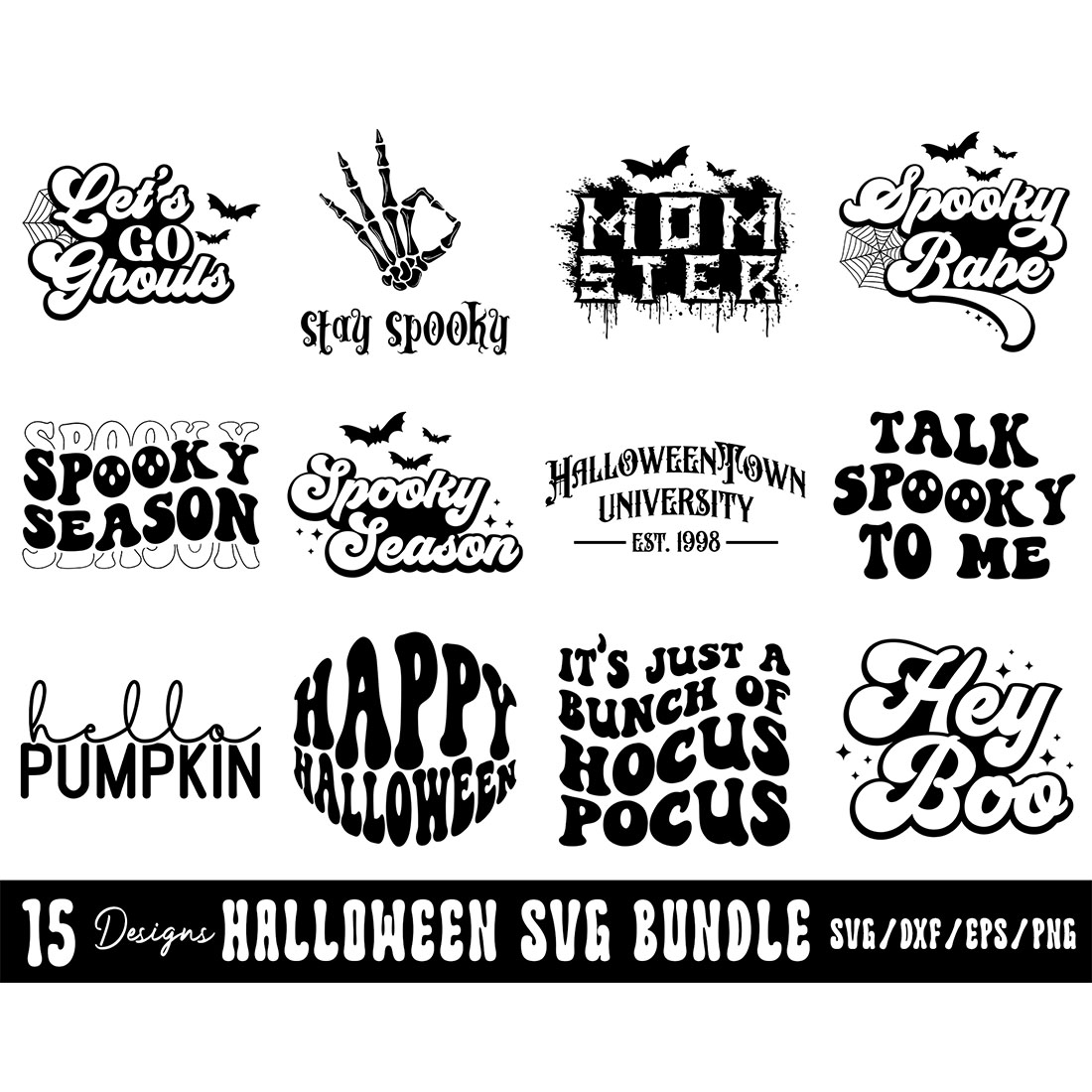 Halloween SVG bundle cover image.